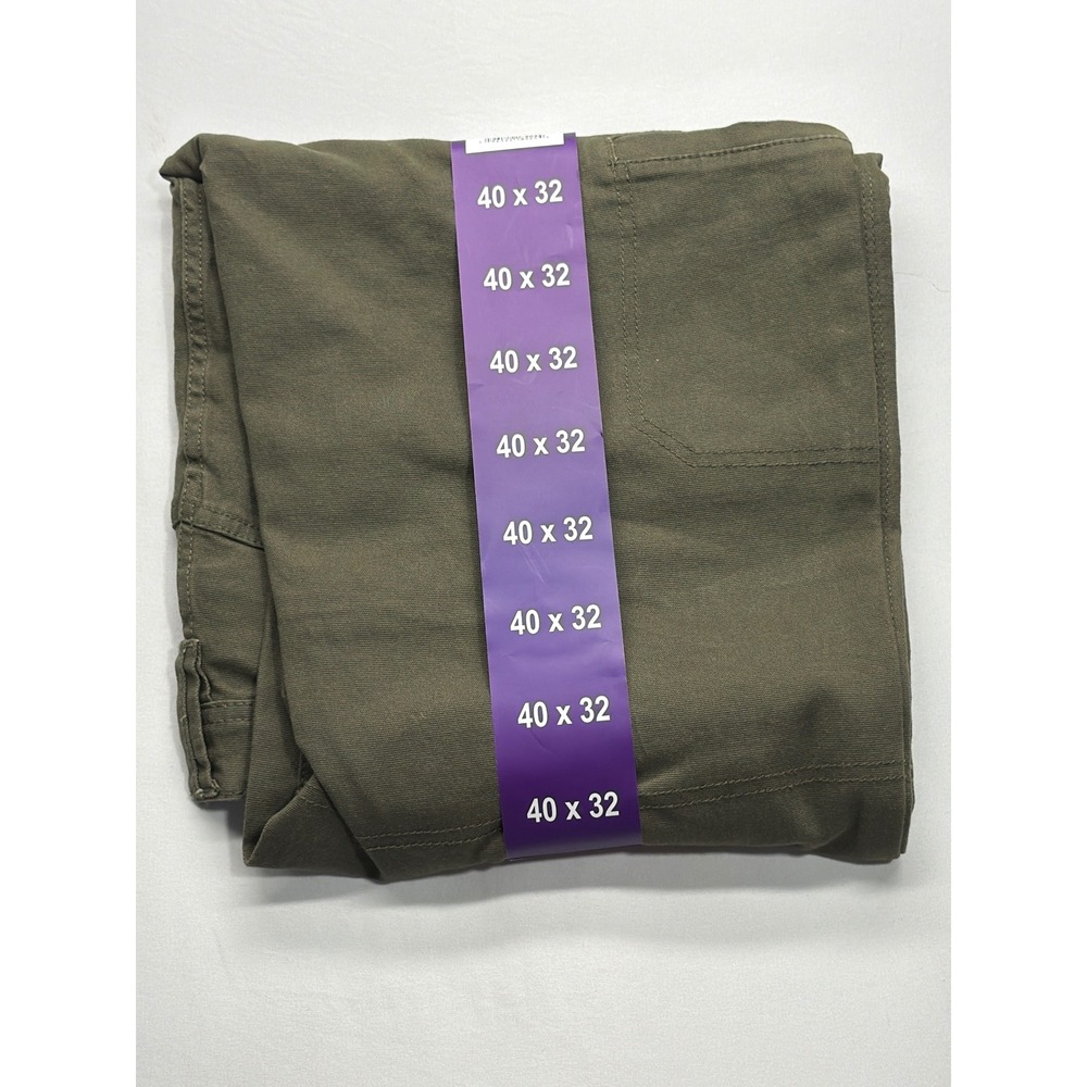 Eddie Bauer Mens Utility Pants Relaxed Fit Stretch Slate Green 40x32 NWT 1566224 - Picture 2 of 5